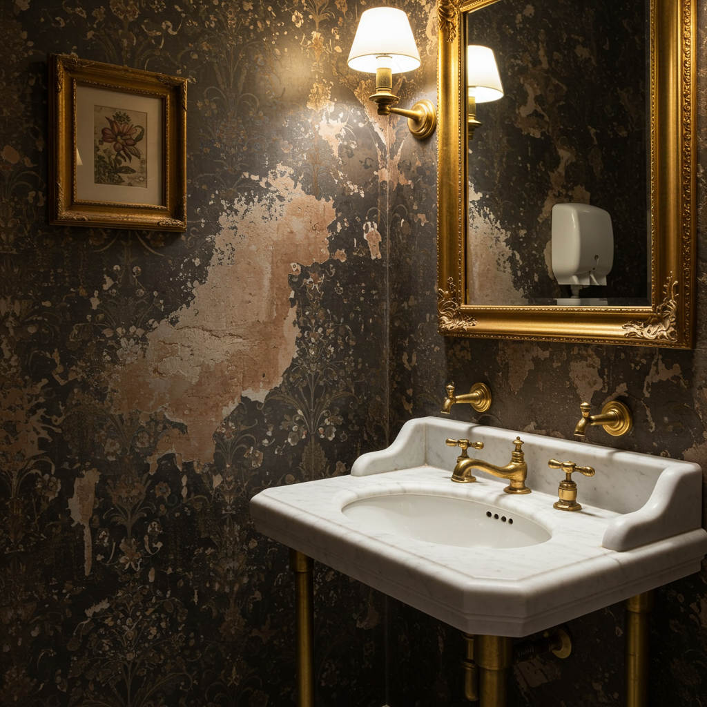 carrara marble console sink