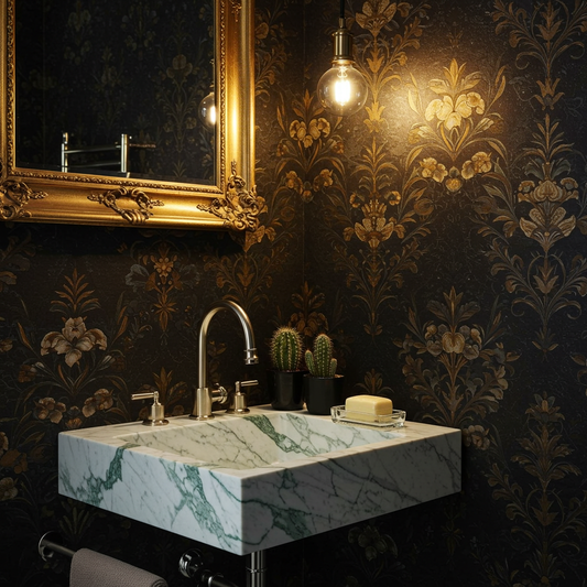 floating marble rectangular sink