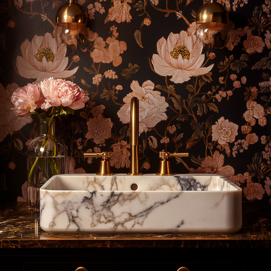 vessel marble rectangular sink